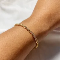 Fashion Geometric Titanium Steel 14K Gold Plated No Inlaid Bracelets In Bulk main image 1