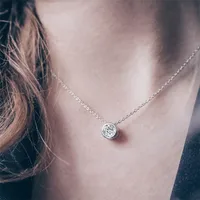 Stainless Steel 14K Gold Plated Fashion Diamond Geometric Rhinestones Necklace main image 1