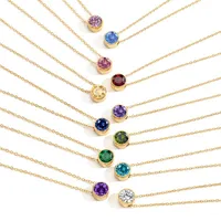 Stainless Steel 14K Gold Plated Fashion Diamond Geometric Rhinestones Necklace main image 5