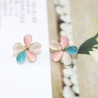 Nihaowholesale Korean Style Cute Opal Flower Earrings Wholesale Jewelry main image 4