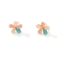 Nihaowholesale Korean Style Cute Opal Flower Earrings Wholesale Jewelry main image 5