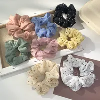 Wholesale Accessories Net Yarn Dots Hair Scrunchies Nihaowholesale main image 1