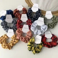 Wholesale Accessories Plaid Cloth Hair Scrunchies Nihaowholesale main image 1