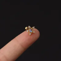Ear Cartilage Rings & Studs Geometric Copper Plating Artificial Gemstones main image 4