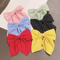 Wholesale Accessories Fabric Wave Dot Bow Hairpin Nihaowholesale main image 2