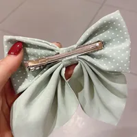 Wholesale Accessories Fabric Wave Dot Bow Hairpin Nihaowholesale main image 4
