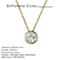 Stainless Steel 14K Gold Plated Fashion Diamond Geometric Rhinestones Necklace sku image 14