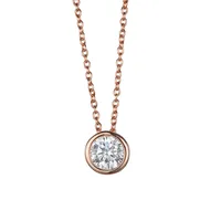 Stainless Steel 14K Gold Plated Fashion Diamond Geometric Rhinestones Necklace sku image 15