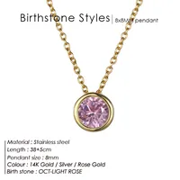 Stainless Steel 14K Gold Plated Fashion Diamond Geometric Rhinestones Necklace sku image 30