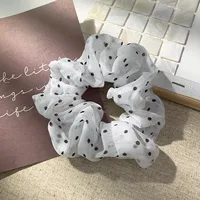Wholesale Accessories Net Yarn Dots Hair Scrunchies Nihaowholesale sku image 2