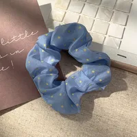 Wholesale Accessories Net Yarn Dots Hair Scrunchies Nihaowholesale sku image 3