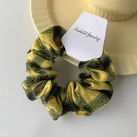 Wholesale Accessories Plaid Cloth Hair Scrunchies Nihaowholesale sku image 2