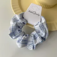 Wholesale Accessories Plaid Cloth Hair Scrunchies Nihaowholesale sku image 3