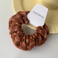 Wholesale Accessories Plaid Cloth Hair Scrunchies Nihaowholesale sku image 4