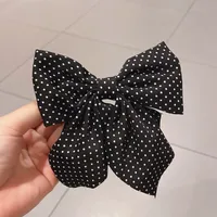 Wholesale Accessories Fabric Wave Dot Bow Hairpin Nihaowholesale sku image 1