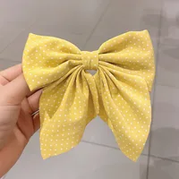 Wholesale Accessories Fabric Wave Dot Bow Hairpin Nihaowholesale sku image 3