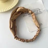Nihaowholesale Korean Style Solid Color Cross Elastic Headband Wholesale Jewelry sku image 3