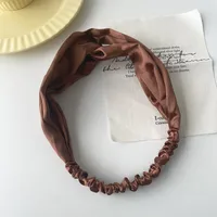 Nihaowholesale Korean Style Solid Color Cross Elastic Headband Wholesale Jewelry sku image 5