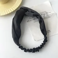 Nihaowholesale Korean Style Solid Color Cross Elastic Headband Wholesale Jewelry sku image 7