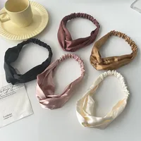 Nihaowholesale Korean Style Solid Color Cross Elastic Headband Wholesale Jewelry main image 1
