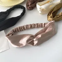 Nihaowholesale Korean Style Solid Color Cross Elastic Headband Wholesale Jewelry main image 4