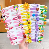 Wholesale Jewelry Cartoon Animal Flower Candy Color Children's Hairpin Set Nihaowholesale main image 3