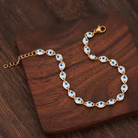 Copper 18K Gold Plated Fashion Eye No Inlaid Bracelets sku image 2