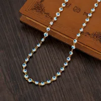 Stainless Steel 18K Gold Plated Fashion Plating Eye Necklace sku image 1