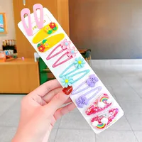 Wholesale Jewelry Cartoon Animal Flower Candy Color Children's Hairpin Set Nihaowholesale sku image 1