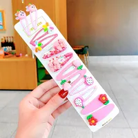 Wholesale Jewelry Cartoon Animal Flower Candy Color Children's Hairpin Set Nihaowholesale sku image 2
