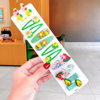 Wholesale Jewelry Cartoon Animal Flower Candy Color Children's Hairpin Set Nihaowholesale sku image 3