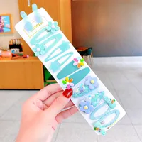 Wholesale Jewelry Cartoon Animal Flower Candy Color Children's Hairpin Set Nihaowholesale sku image 4