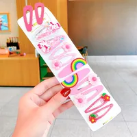 Wholesale Jewelry Cartoon Animal Flower Candy Color Children's Hairpin Set Nihaowholesale sku image 5