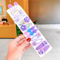 Wholesale Jewelry Cartoon Animal Flower Candy Color Children's Hairpin Set Nihaowholesale sku image 8