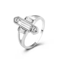 Wholesale Jewelry Metal Cross Diamond Ring Nihaowholesale sku image 2