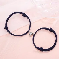 Simple Style Heart No Inlaid Couple Bracelets main image 3