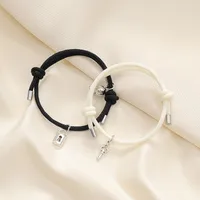 Simple Style Geometric Alloy Plating No Inlaid Couple Bracelets main image 2