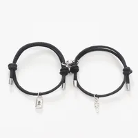 Simple Style Geometric Alloy Plating No Inlaid Couple Bracelets main image 5