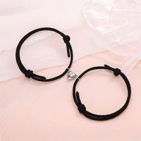 Simple Style Heart No Inlaid Couple Bracelets sku image 1