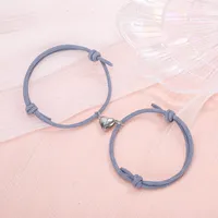 Simple Style Heart No Inlaid Couple Bracelets sku image 4