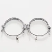 Simple Style Geometric Alloy Plating No Inlaid Couple Bracelets sku image 3