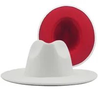 Wholesale Accessories Woolen Outer White Inner Red Ethnic Style Jazz Hat Nihaowholesale main image 1