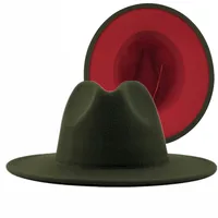Wholesale Accessories Woolen Outer White Inner Red Ethnic Style Jazz Hat Nihaowholesale main image 3