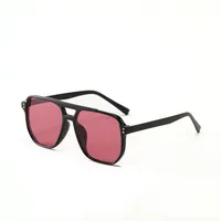 Wholesale Solid Color Square Frame Sunglasses Nihaowholesale sku image 1