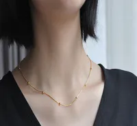 Wholesale Jewelry Heart 304 Stainless Steel Titanium Steel 18K Gold Plated Inlaid Shell Inlaid Gold Necklace main image 5