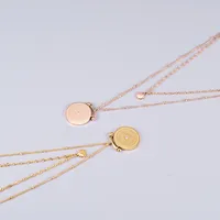 Wholesale Jewelry Heart 304 Stainless Steel Titanium Steel Rhinestones 18K Gold Plated Inlaid Gold Necklace main image 2