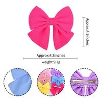Wholesale Jewelry Solid Color Satin Fabric Chiffon Bow Hairpin Set Nihaowholesale main image 2