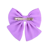 Wholesale Jewelry Solid Color Satin Fabric Chiffon Bow Hairpin Set Nihaowholesale main image 4