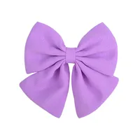 Wholesale Jewelry Solid Color Satin Fabric Chiffon Bow Hairpin Set Nihaowholesale sku image 5