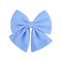 Wholesale Jewelry Solid Color Satin Fabric Chiffon Bow Hairpin Set Nihaowholesale sku image 4